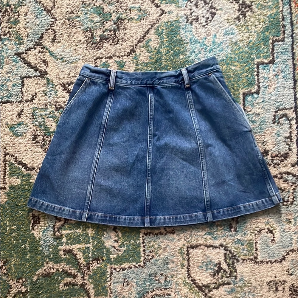 Denim Paneled Skirt Mama